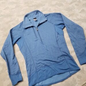 Patagonia Top Womens Small Blue Quarter Zip Long Sleeve R1 Flash